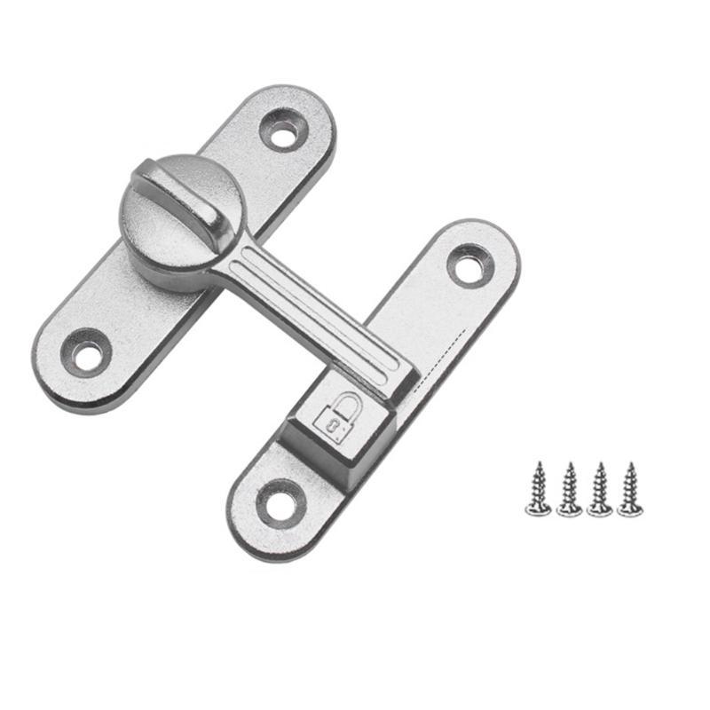 Safety Door Lock 90/180 Degree Sliding Door Lock Privacy Door Bolt Lock