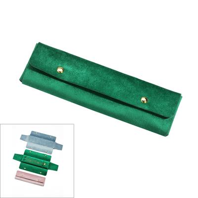 Tragbarer Faltbarer Halsketten-Organizer für Reisegebrauch Bequemer Samt-Armbandbeutel Stilvolle Schmuckaufbewahrungstasche