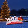 Sturdy Inflatable Sleigh with Santa Large 3m Display, Christmas Man on Sleigh, for Garden
