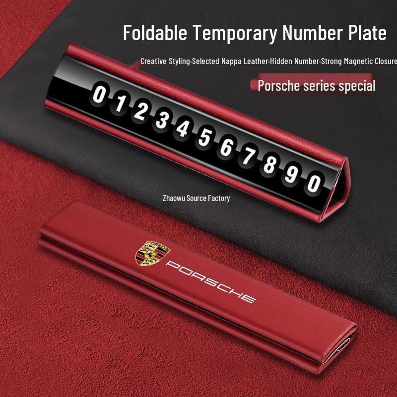 Porsche Cayenne/Macan/911/Panamera Temporary Parking Phone Plate