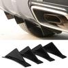 NEW 4pcs Universal Carbon Fiber Car Modified Rear Bumper Diffuser Spoiler Black Red ABS Rear Bumper Lip Diffuser Anti-collision