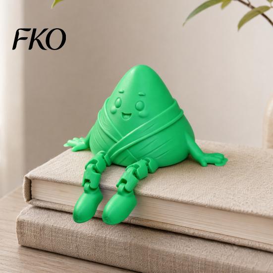Relaxing Fidget Toy 3D Printed Zongzi Toy, Cute Dragon Boat Festival Dumpling Figurine, Squeeze Desktop Decoration Stress Relief Desk