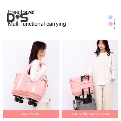 Gepäcktasche mit mehreren Fächern, große Kapazität, wasserdicht, reißfest, erweiterbar, Reisetasche mit abnehmbaren Rollen