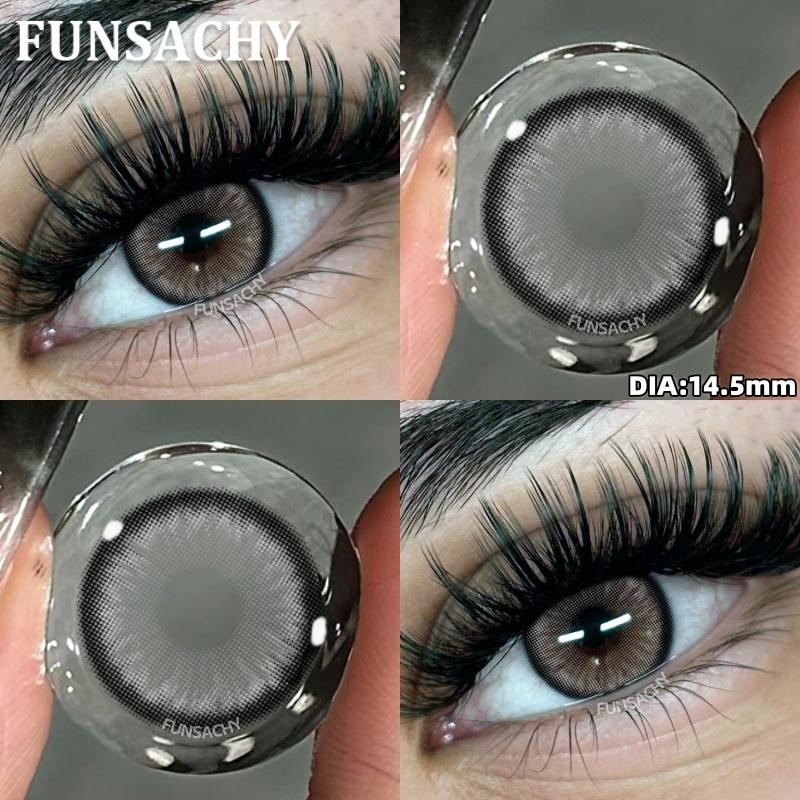 

FUNSACHY 1Pair Color Contact Lenses for Eyes Cosmetic Yearly Contact Lens Gray Blue Natual Beauty Women Eyes Colored Eyes Makeup 0