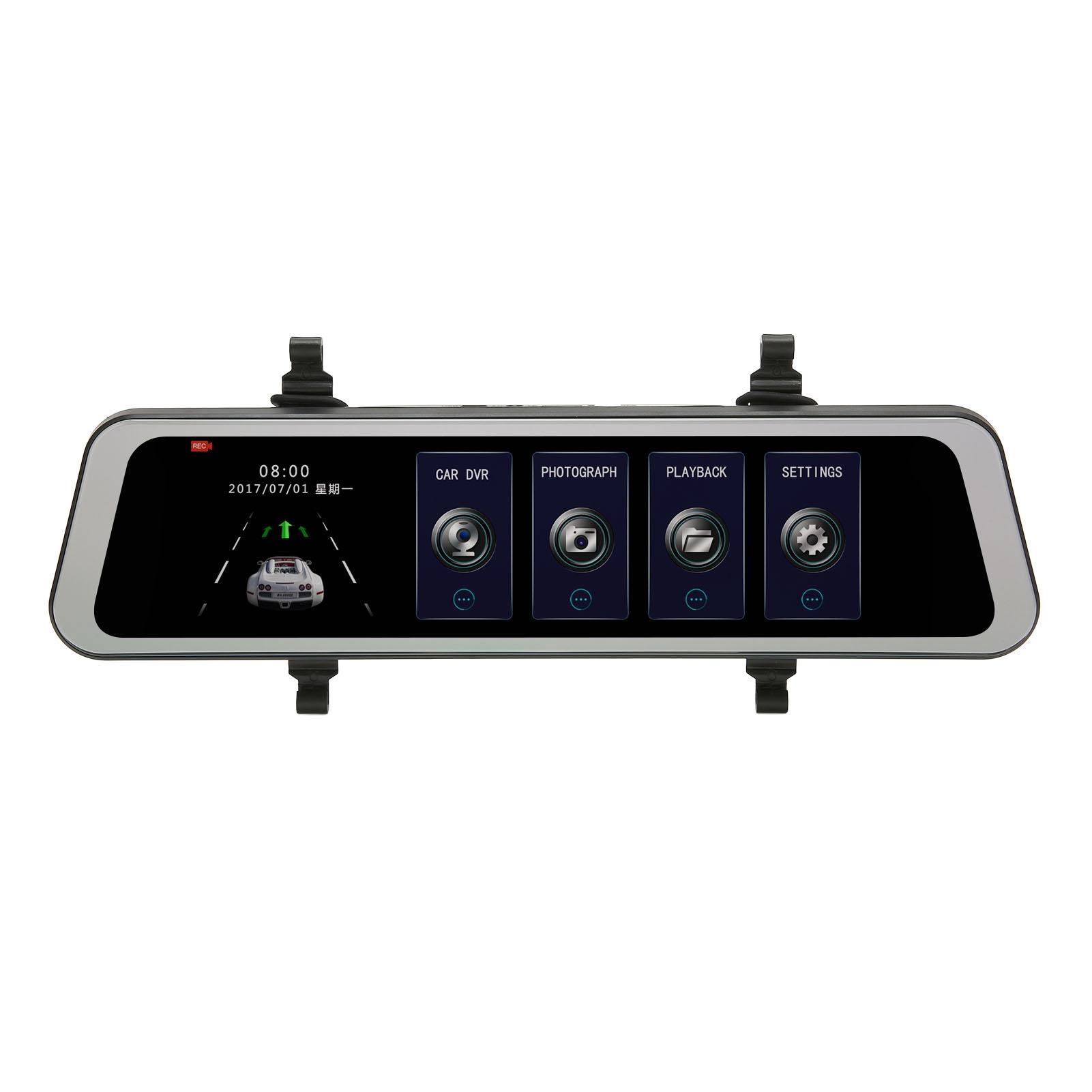 

10.3-дюймовая камера заднего вида с зеркалом заднего вида, двумя объективами, сенсорным экраном IPS, мониторингом парковки, петлей датчика G