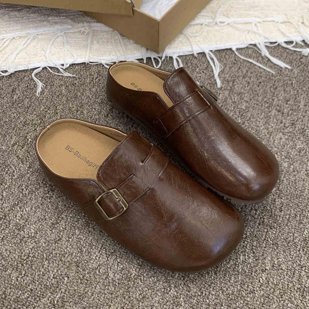 Fashion Walking Cozy Casual Closed Toe Half Slipper Loafers Female Fashion Slingback Slip On Mules For Women Platform New 2025 Comfort
