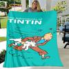 Avventure di Tintin Cartone Animato Morbida Coperta di Peluche, Coperta in Flanella Coperta da Divano per Soggiorno Camera da Letto Letto Divano Coperta da Picnic bambini