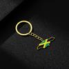 Ethnic Style Keyholder Keychain Souveniry Gift Stainless Steel Map Keychain Backpack Map Flag Shape Keyring for Unisex
