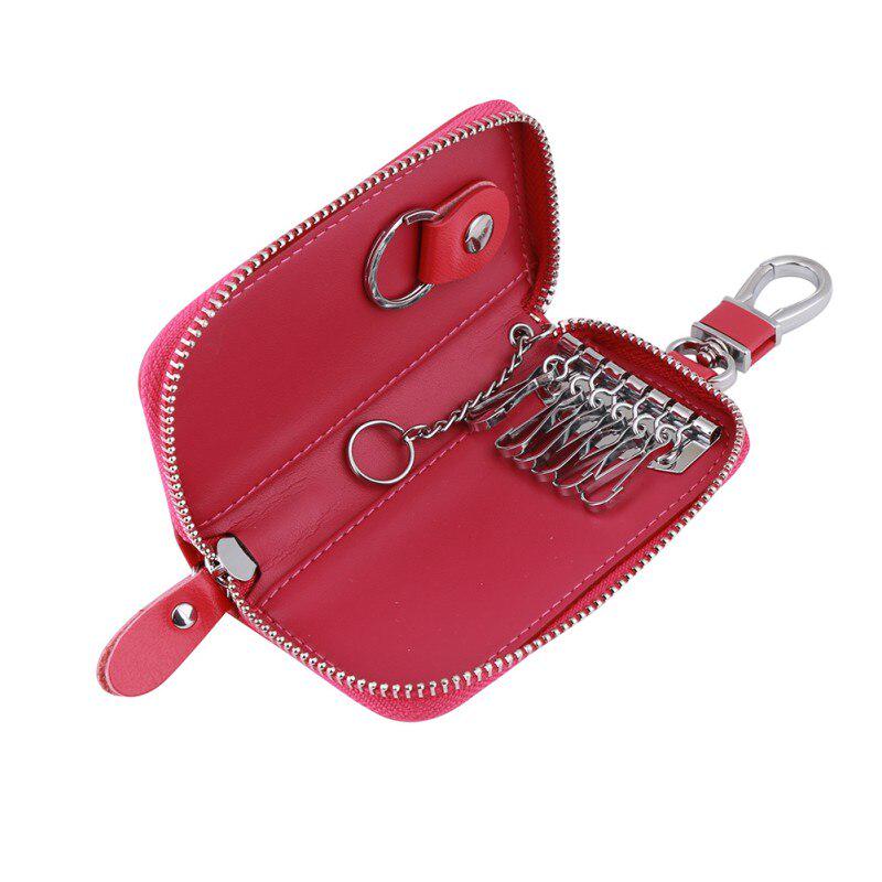 Skórzany uchwyt na kluczyk samochodowy portfele brelok pokrowce na zamek błyskawiczny etui na klucze torba klucze gospodyni organizator akcesoria samochodowe