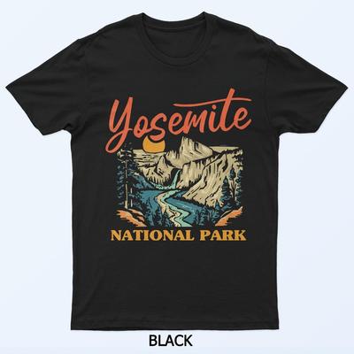 Vintage tričko Yosemite National Park Kalifornie Západ slunce