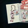 Cute Mini Puff Foam Keychain Cartoon Girl Phone Keyring Pendant Key Hanging Decoration Bag Charms For Couple Gifts