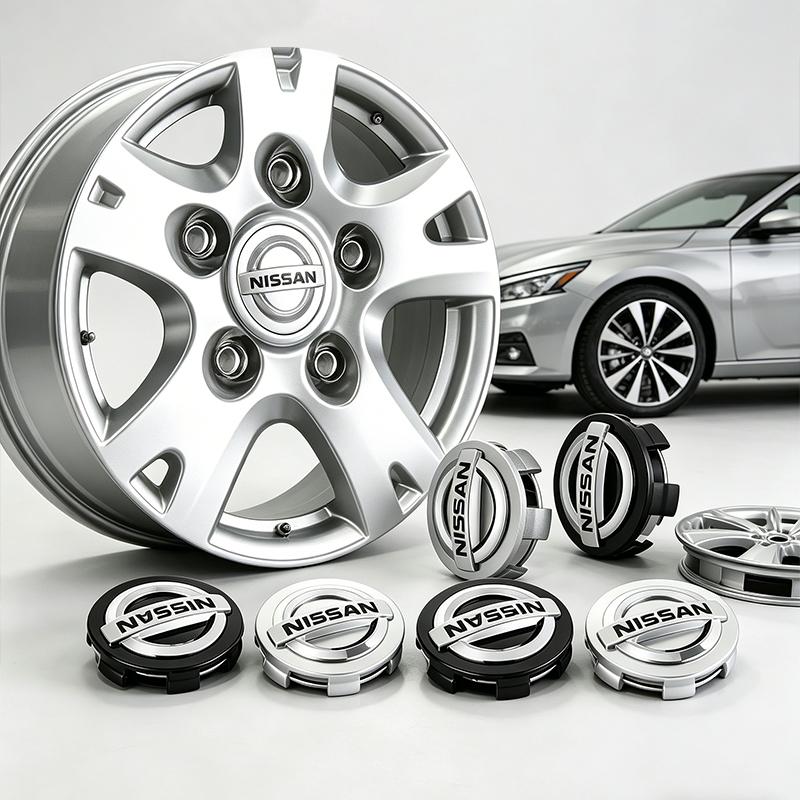 CHUQAZ1 4 Pezzi Decalcomanie Emblema Cerchione Antiruggine Copricerchio Ruota Auto Antigraffio per Nissan Nismo GTR Altima Qashqai Almera Navara