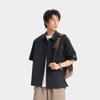 Li Ning CF Outdoor Casual Versatile Quick-Dry Cool Short Sleeve Shirt Men shirts Black ASHV055-1
