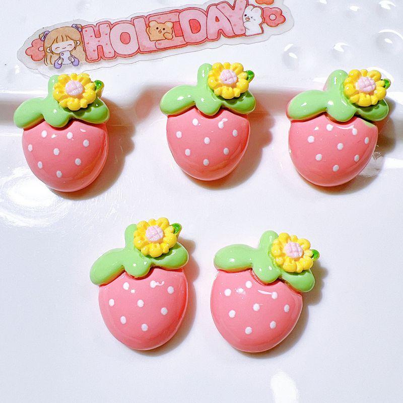 10Pcs New Cute Watermelon, Strawberry, Grape, Cherry Fruit Flat Back Resin Scrapbooking DIY Jewelry Craft Decoration Accessorie