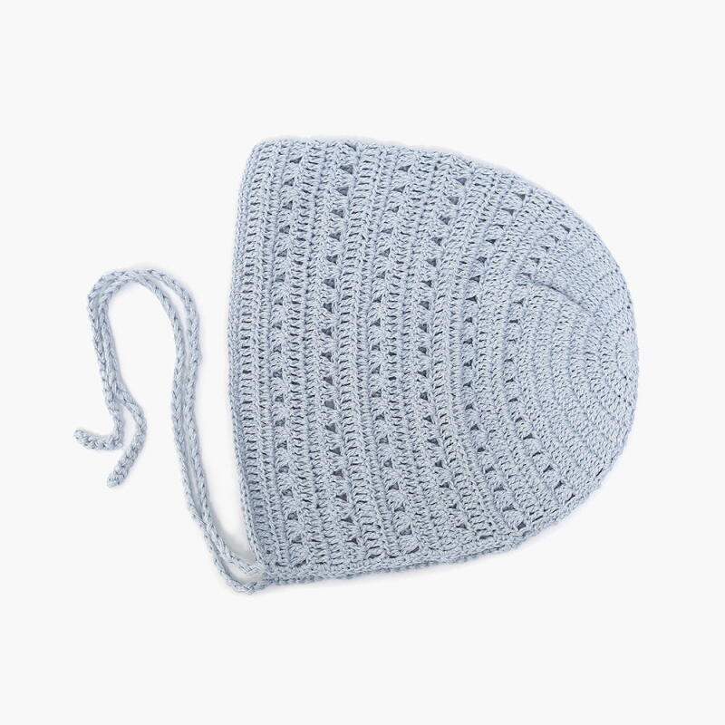 Women s Handmade Crochet Hooded Bonnet Bucket Hat C8188_Black