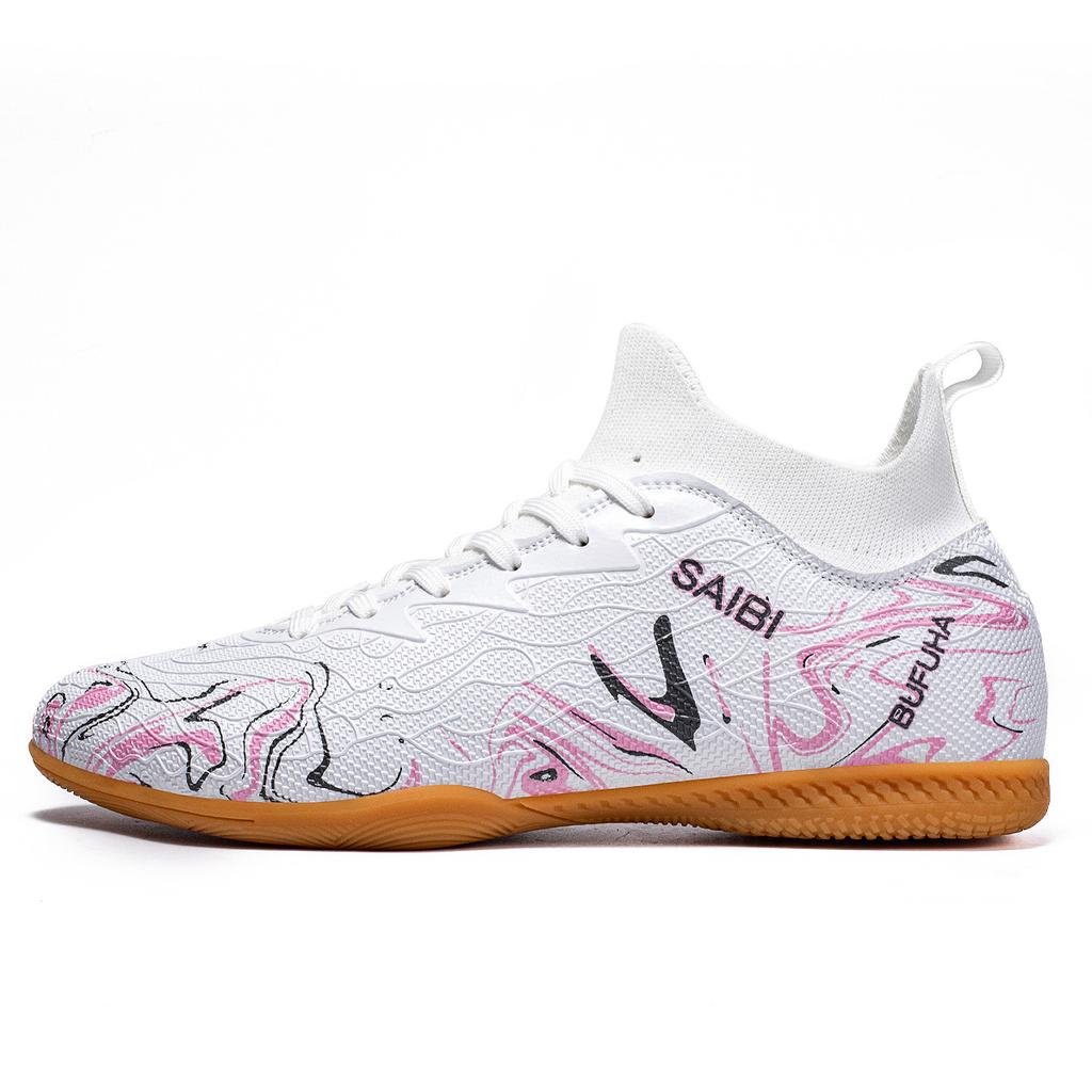 2025 graffiti color scheme boys and girls youth beef tendon sole football shoes indoor futsal football shoes
