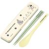 Skater Stäbchen und Löffel Set, Bento Zubehör für Erwachsene, Kombi-Set, 18cm, Leise (Rasselfrei), Ma