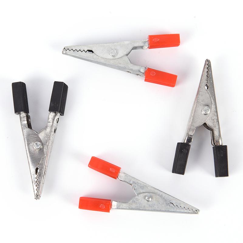 10Pcs Crocodile Clips Plastic Handle Testing Metal Alligator Clips Clamps
