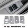 For Tesla Model Y Car Silicone Glass Lifting Panel Window Button Frame Protective Cover Rod Accessories