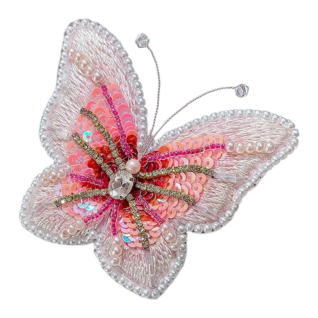 DIY Embroidery Butterfly Kit Brooch DIY Bead Embroidery Kit Starter Embroidery Set Complete Craft Set for Beginners