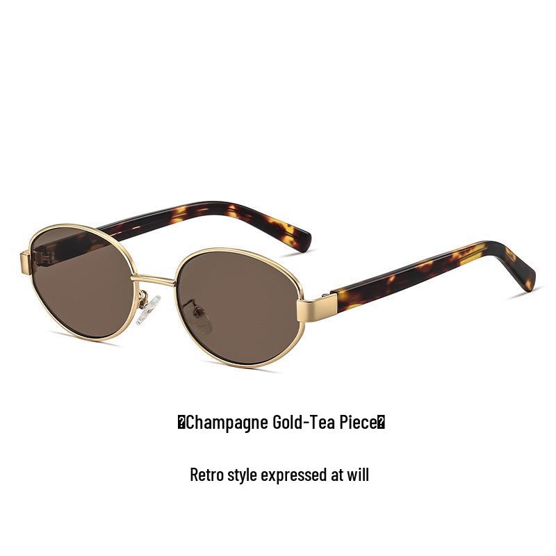 Okrągłe Okulary Przeciwsłoneczne w Panterkę ze Złotymi Oprawkami Vintage dla Kobiet, Styl Y2K, Model wyszczuplający twarz okrągłą i kwadratową