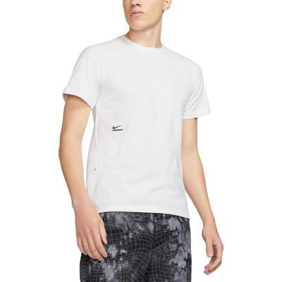 T Shirts Men's White Crew Neck Moderate DB0873-100