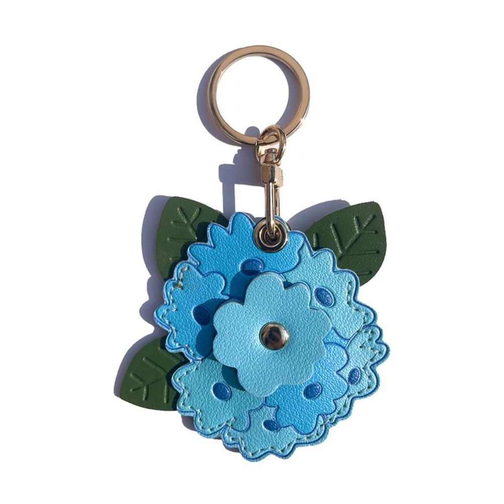 Keyring Peony Flower Keychain Entrance Guard Card Peach Blossom Access Card Holder Unisex