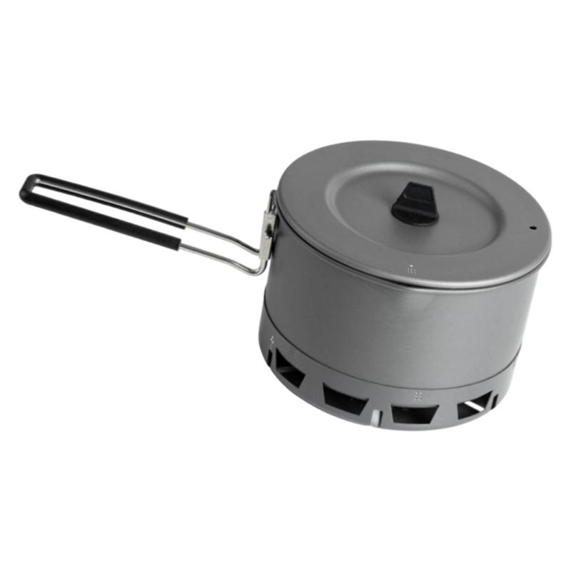 Windproof Outdoor Cooking Pot Heat Exchange Camping Cooking Pot Replacement Light Weight Camping Cookware Easy to Use