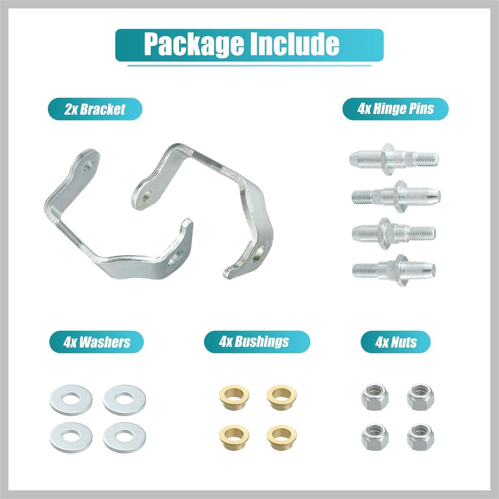 1 Paar Reparaturkit für Türscharnierbolzenbuchsen für die Vordertür für Chevrolet Silverado Suburban Avalanche Tahoe für GMC Sierra Yukon für Cadillac 6038457 Vorne Links