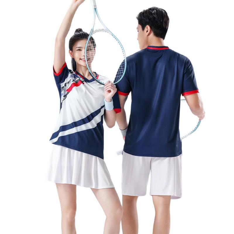 Men's & Women's Sports Badminton & Volleyball Training Set - Breathable Short Sleeve Team Uniform
