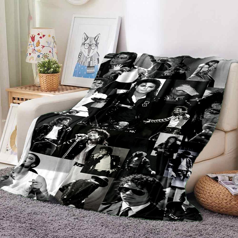 Michael Jackson Flannel Blanket Throw Blanket Soft Warm Sofa Bed Camping Home Decor Unique Christmas Gift C9211913