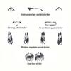 5D Carbon Fiber Pattern Car Interior Decals Trim Set For Nissan Kicks 2017-2021