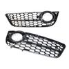1 Pair Front-Bumper Grille for A5 COUPE/SPORTBACK 2008-2011 CABRIOLET 10-11 Fog Lights Honeycomb Cover Frame Trim