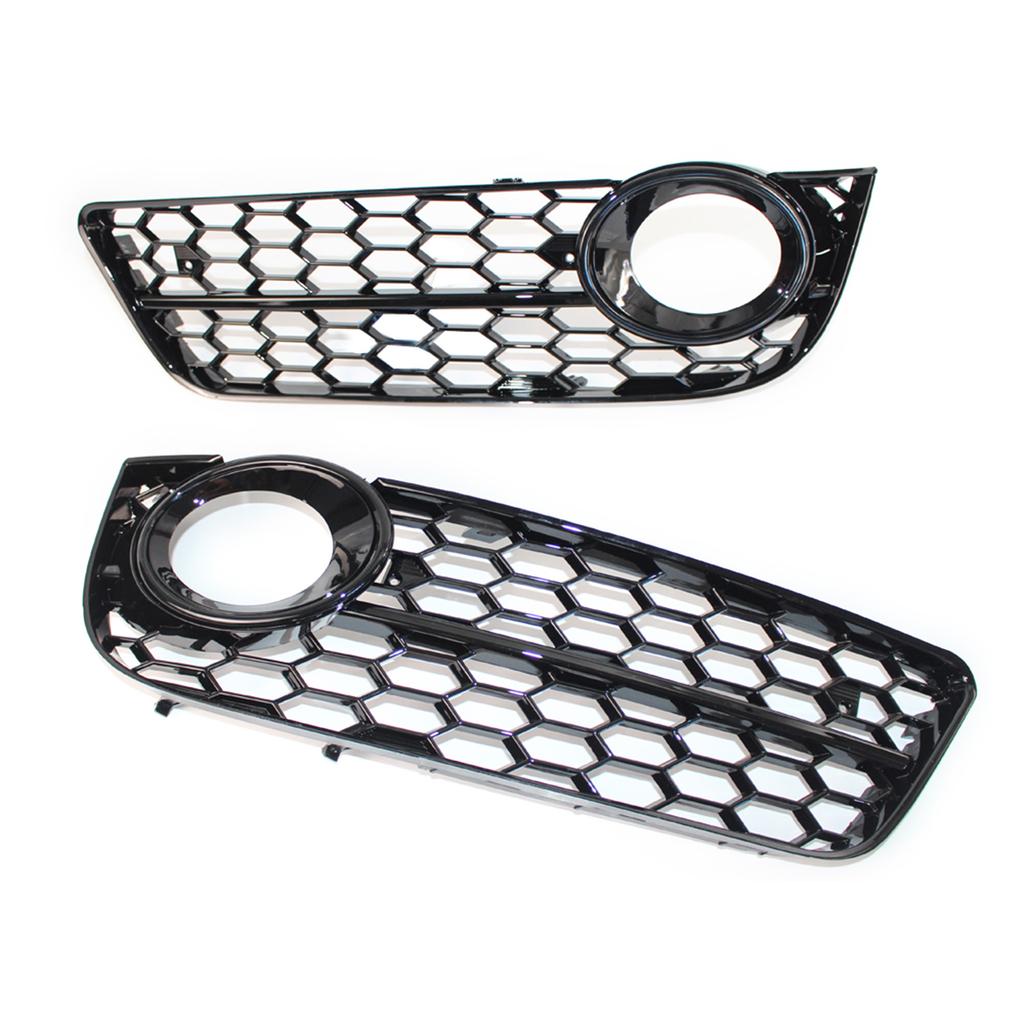 1 Pair Front-Bumper Grille for A5 COUPE/SPORTBACK 2008-2011 CABRIOLET 10-11 Fog Lights Honeycomb Cover Frame Trim