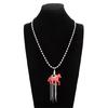 Lovely Horse Design Necklace Pendant Sweater Chain With Soft Tassels Adjustable 61+7cm Chain For Women