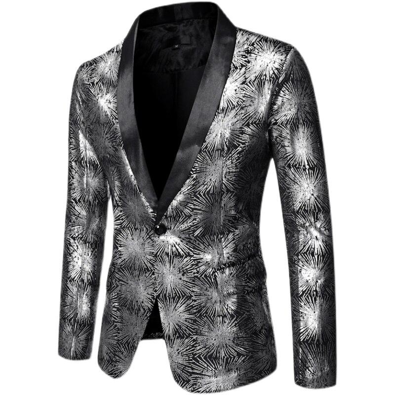 Buy Mens Blazer Jacket Long Sleeve One Button Casual Wedding Party