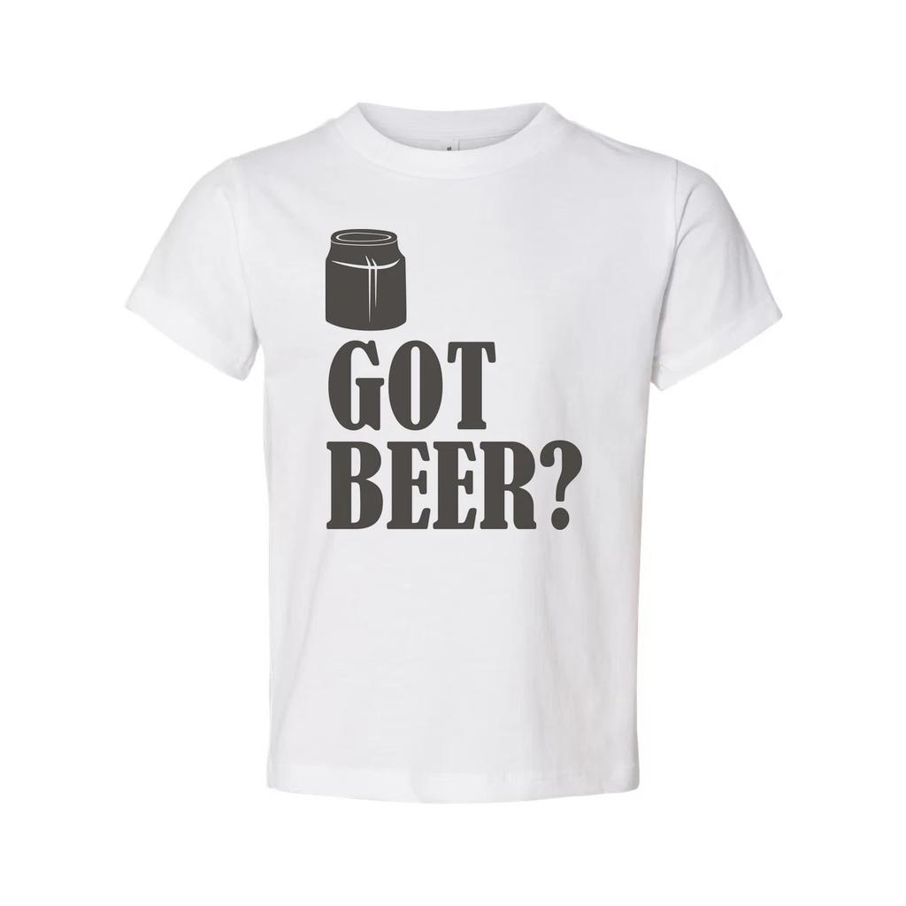 Unisex Short Sleeve T Shirt With Beer Can Graphic And Got Beer Phrase Print Desi