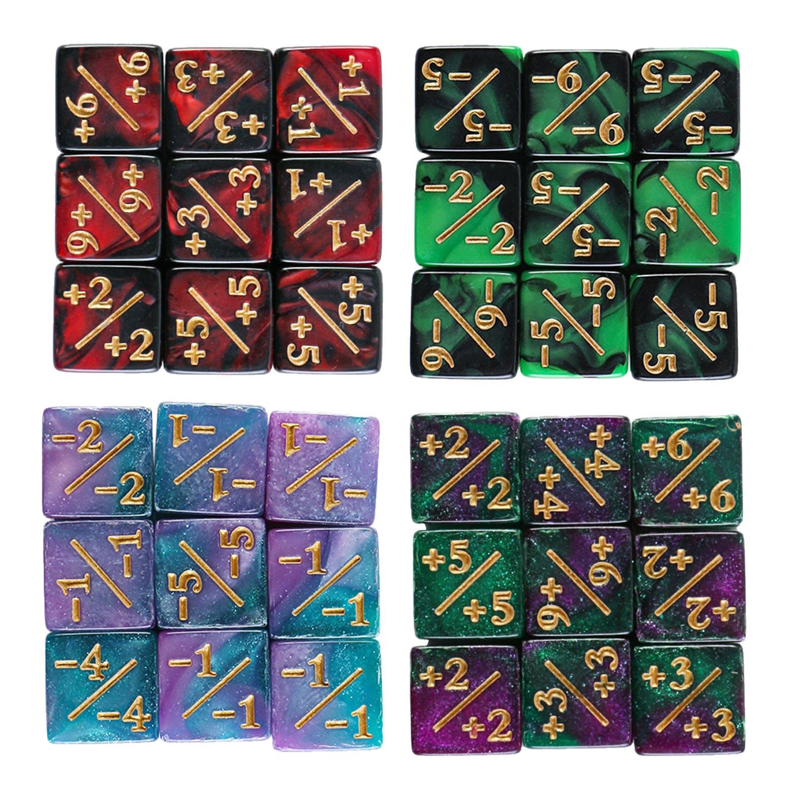 

36Pcs Loyalty Counter Dice Acrylic Six Sided Dice Cube Small Token Dice Card Game Accessories for Party Table Games C2