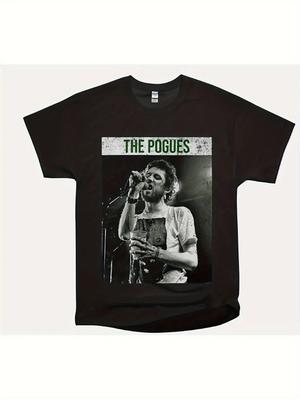 Irish Folk 80s The Pogues Music Cool Tee Classic NWT Gildan Summer Fashion Casual Comfortable MenS Black Cotton T-shirt 230g