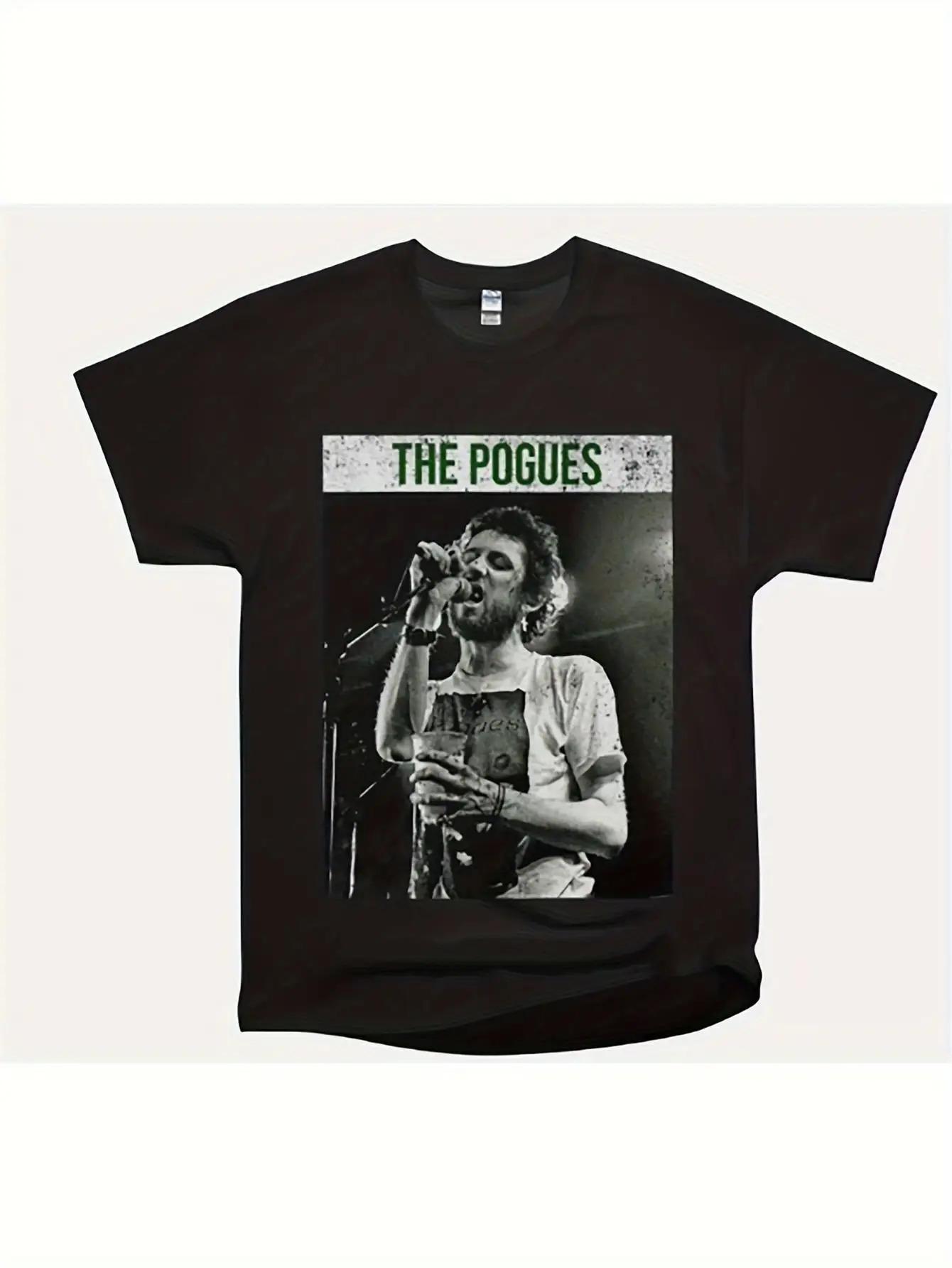 

Irish Folk 80s The Pogues Music Cool Tee Classic NWT Gildan Summer Fashion Casual Comfortable MenS Black Cotton T-shirt 230g L