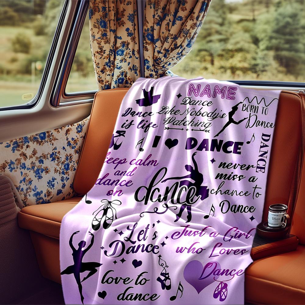 Dance Passion And Graceful Movements Artwork Blanketcustomize Your Name Lightweight Comfortable And Stylish Blanket For Travel Bed Home Chair Office