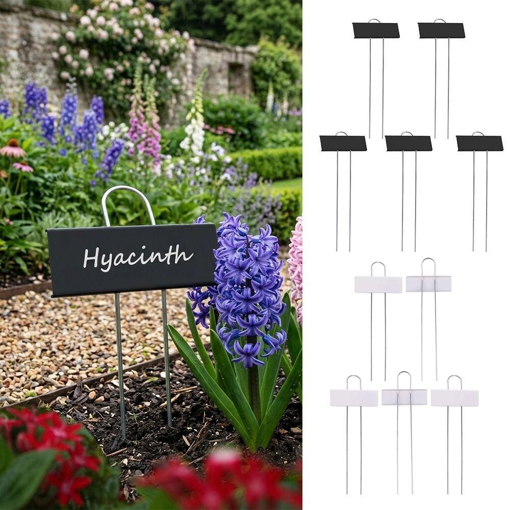 5PCS T-Type Metal Plant Tag Metal Writable Classification Sign Marker Waterproof Weatherproof Gardening Decorate Farm Supplies