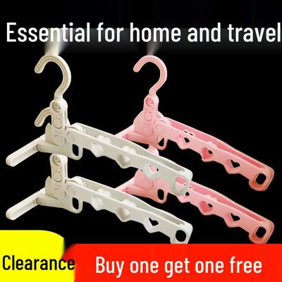 Portable Folding Multi-Use Hanger with Five-Hole Hook for Travel and Indoor Use