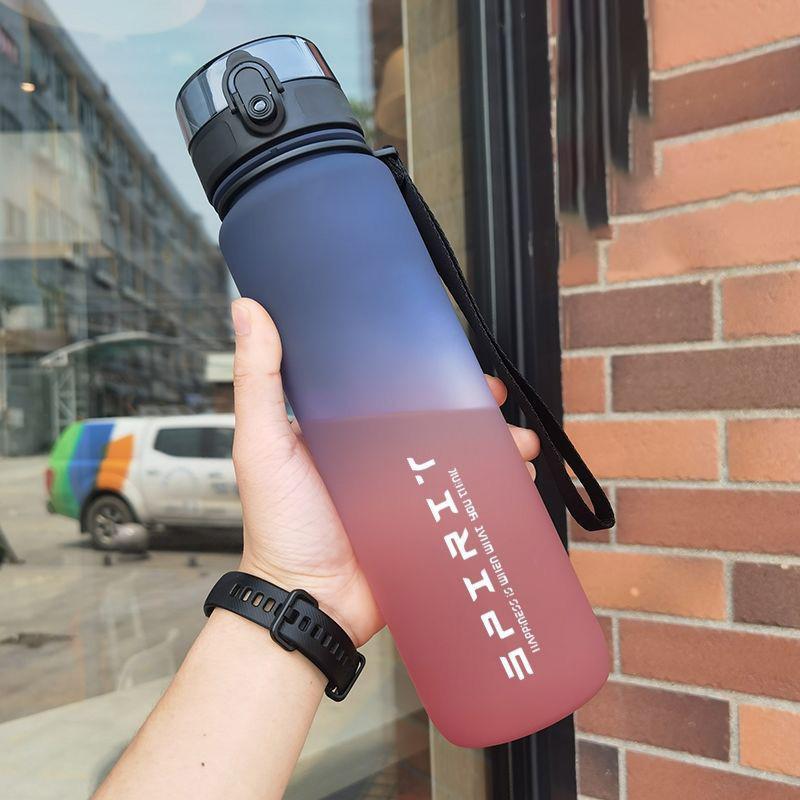 1PC Colorful Leak Proof Sports Plastic Cup Large Capacity Water Bottle 1 Liter