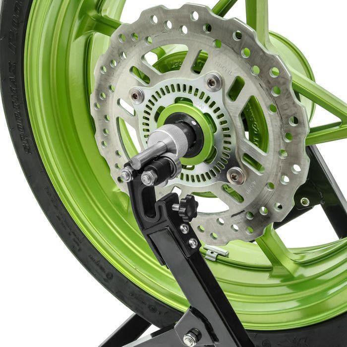 Équilibreuse de roue moto - ConStands WU-2 - Aluminium CNC - Roulements à billes - Pliable