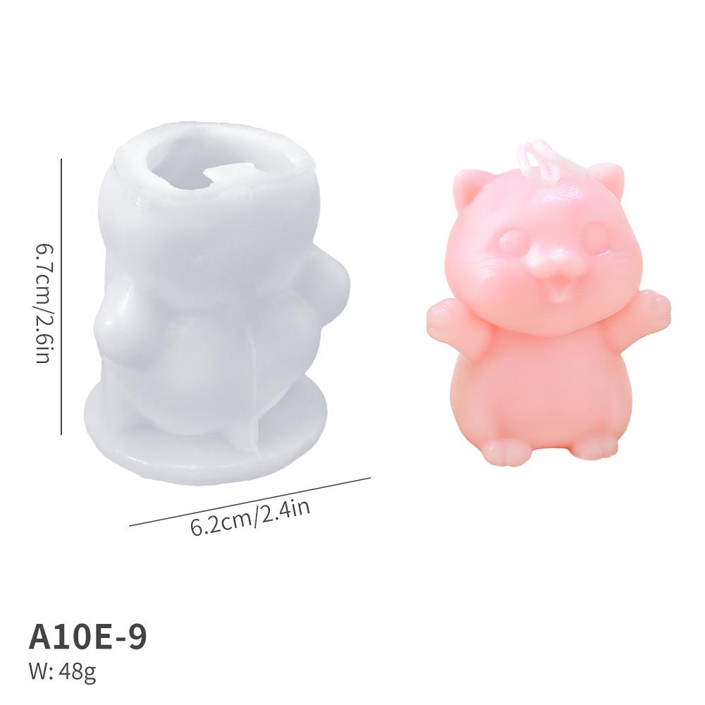 3D Cartoon Kitten & Unicorn Candle Mold Silicone Rabbit DIY Aromatherapy Epoxy Mold