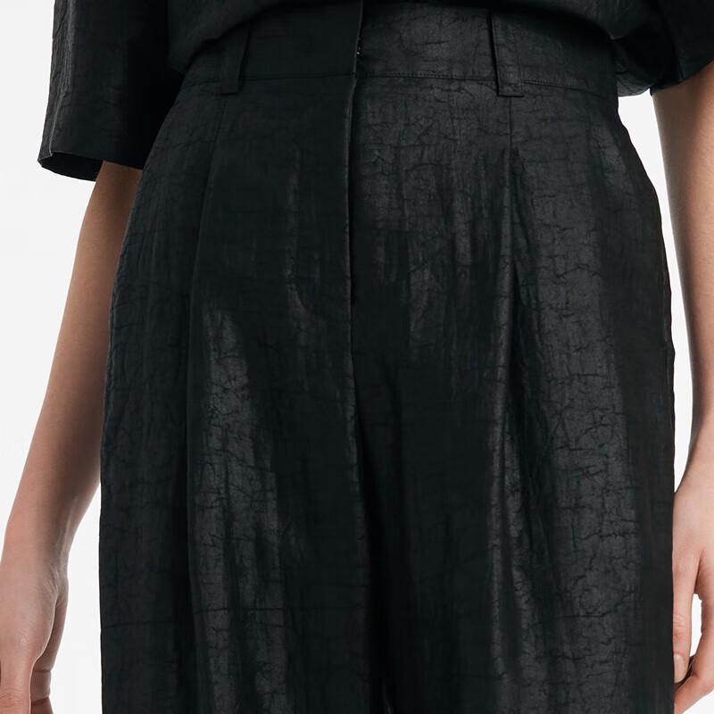 GOELIA Premium Turtle Pattern Xiangyun Silk Straight-Leg Trousers