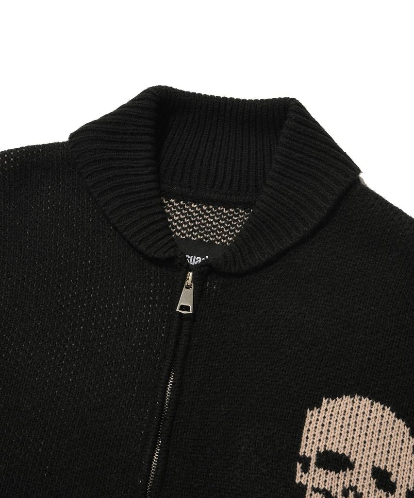 Seuweideu Schädel Cowichan Pullover [Schwarz]