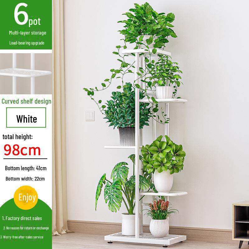 Balkon veya Oturma Odası için İç/Dış Mekan Çok Katlı Demir Bitki Standı.