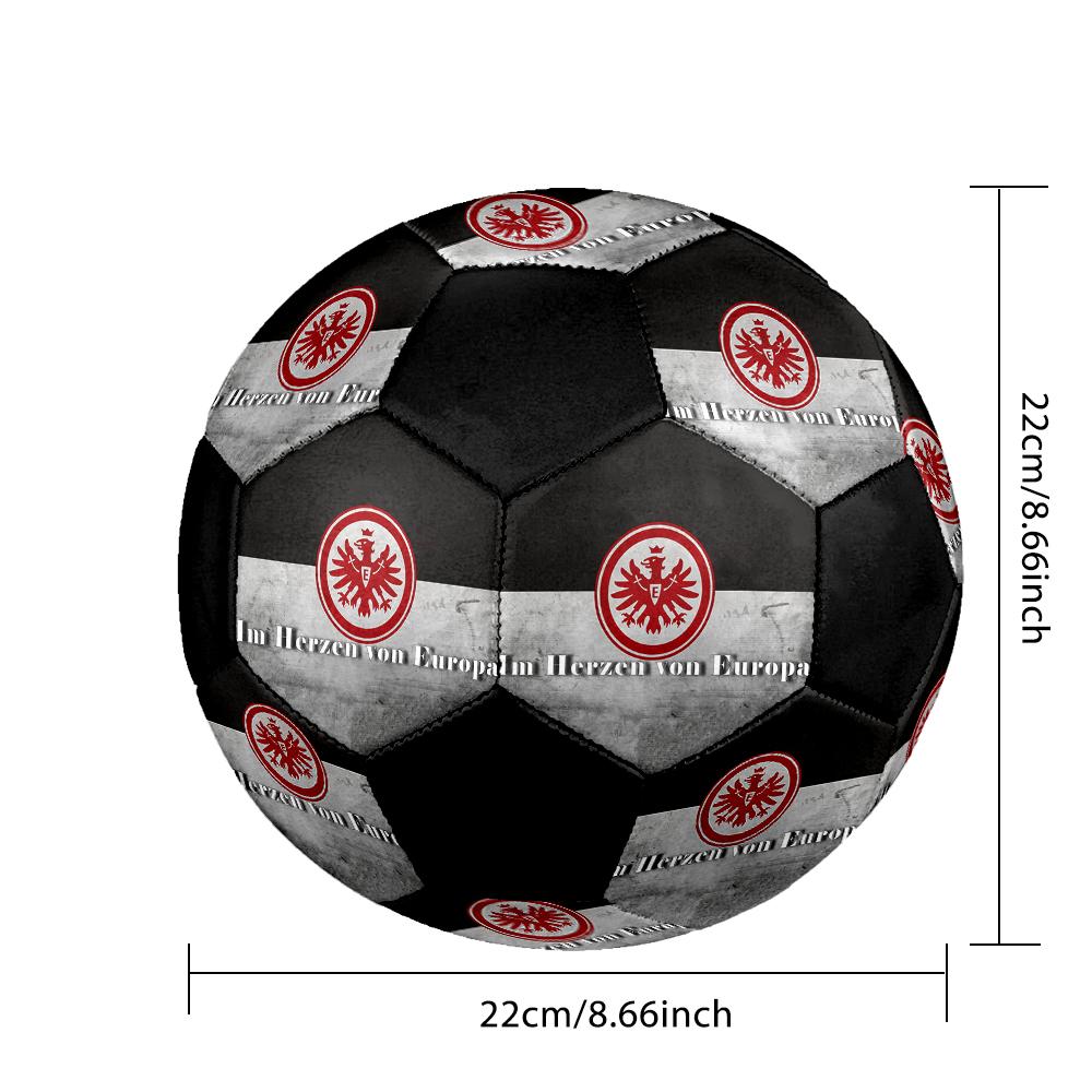 TAGLIA 5 Pallone da Calcio Eintracht Frankfurt Colorato Per Tutte le Età Cucito a Macchina PVC Pronto per la Competizione Resistente Alta Rimbalzabilità